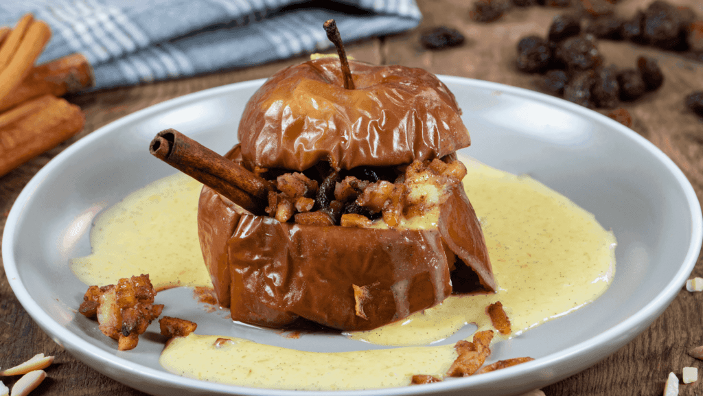 Weihnachtlicher Bratapfel mit Marzipan - Flavoury Food Blog