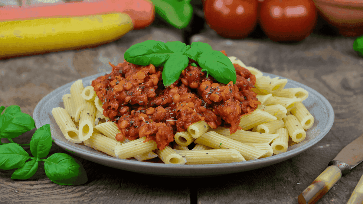 Würzige Rote Linsen Bolognese Vegetarisch — Rezepte Suchen