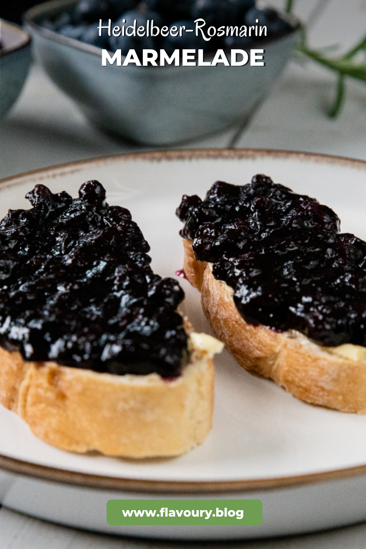 Rezept: Heidelbeer-Marmelade mit Rosmarin - Flavoury Food Blog
